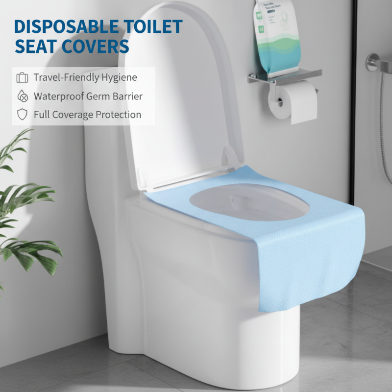 🚽💧 PROMO -50% ! Lot de Housses de Toilettes Jetables – Imperméable, Adhésif Antidérapant & Emballage Individuel