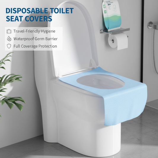 🚽💧 PROMO -50% ! Lot de Housses de Toilettes Jetables – Imperméable, Adhésif Antidérapant & Emballage Individuel