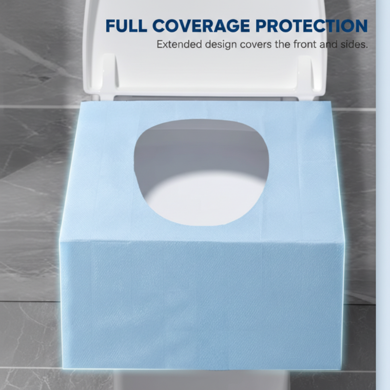 🚽💧 PROMO -50% ! Lot de Housses de Toilettes Jetables – Imperméable, Adhésif Antidérapant & Emballage Individuel