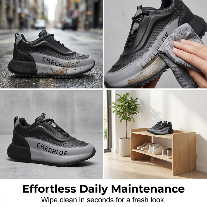 👟🔥 PROMO -50% ! Chaussures Homme à Semelle Épaisse – Design Tendance, Antidérapantes & Durable (Beige-Bleu/Blanc/Noir-Gris)