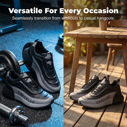 👟🔥 PROMO -50% ! Chaussures Homme à Semelle Épaisse – Design Tendance, Antidérapantes & Durable (Beige-Bleu/Blanc/Noir-Gris)