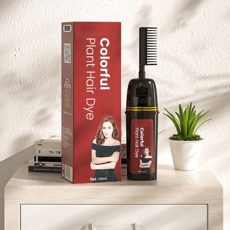 ✨🔥Coloration Capillaire Végétale Colorée avec Peigne Applicateur Innovant👱