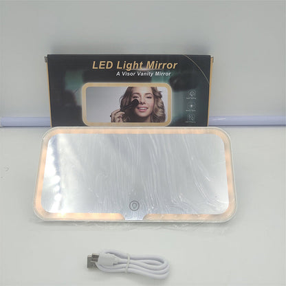 🚗 50% DE RÉDUCTION! 💄 Miroir de Maquillage LED pour Pare-Soleil de Voiture – Éclairage Naturel, Clip Pratique & Idéal Pour Les Déplacements 🛠️