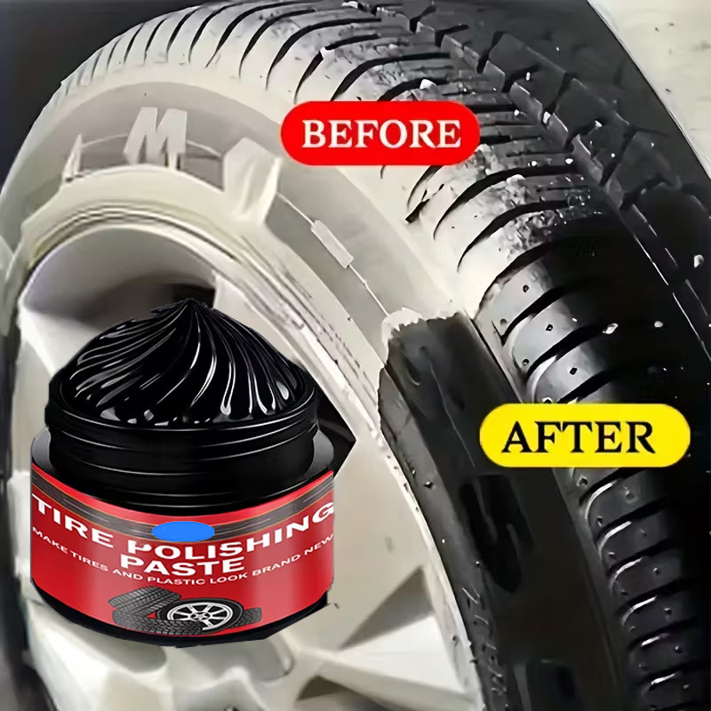 💎 -50% SUR LA PÂTE NOIR PNEUS ! 💎 Noircit Instantanément, Protection Durable Contre les UV & Facile à Appliquer ✨