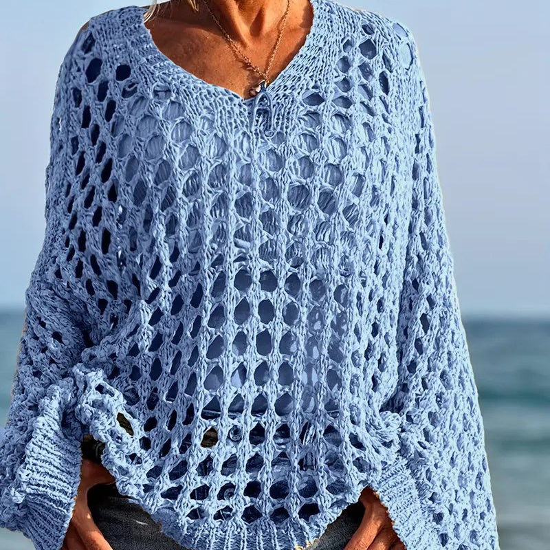 👚 50% DE RÉDUCTION! 🌸 Haut Décontracté Unie en Crochet pour Femme – Design Léger, Confortable & Parfait Pour Les Journées Ensoleillées ☀️