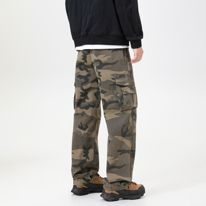 Pantalon cargo camouflage coupe ample pour homme