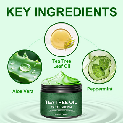 💎Promotion de 50 % sur les nouveautés 2026 —✨Crème hydratante apaisante pour les pieds à l'aloe vera et à l'arbre à thé