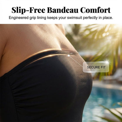 🏖️Summer Hot Sale 49% OFF🌼Women's Strapless Ruched One-Piece Swimsuit