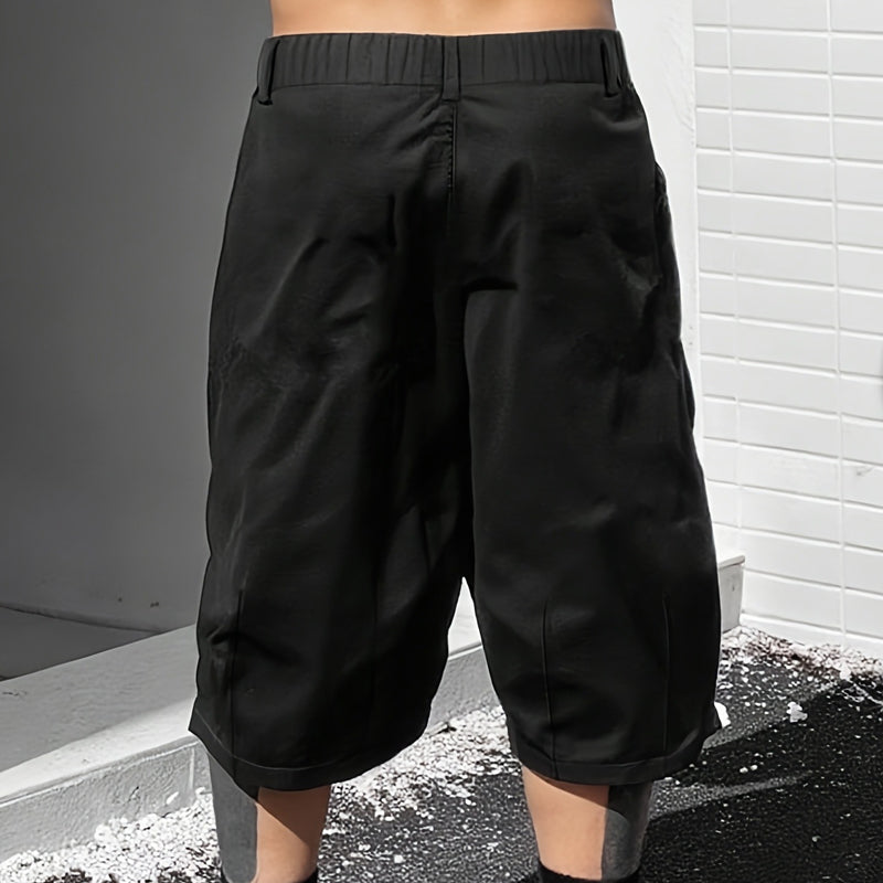 👖 PROMO FLASH : -50% ! 🔥 Pantalon Capri Homme Grande Taille – Coupe Large, Taille Réglable, Tissu Résistant en Polyester 🩳