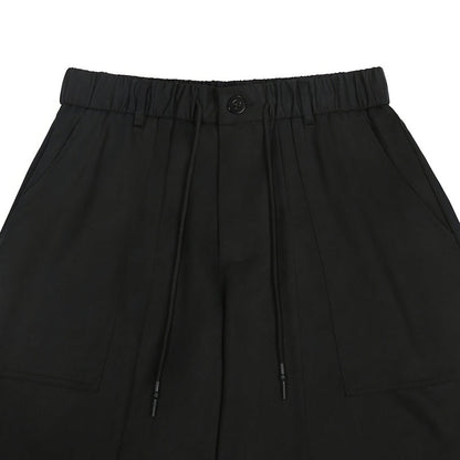 Pantalon capri décontracté à cordon de serrage pour homme, grandes tailles