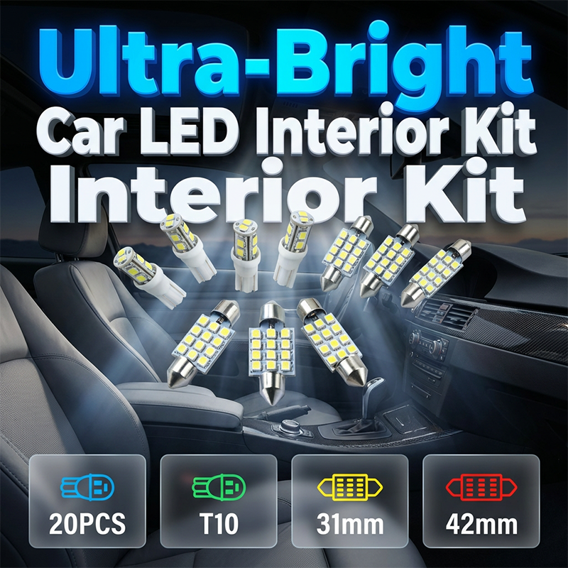 🚗💨 50 % DE RÉDUCTION – Kit de 20 éclairages LED universels pour l'intérieur de votre voiture | Télécommande RGB, installation facile