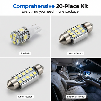 🚗💨 50 % DE RÉDUCTION – Kit de 20 éclairages LED universels pour l'intérieur de votre voiture | Télécommande RGB, installation facile
