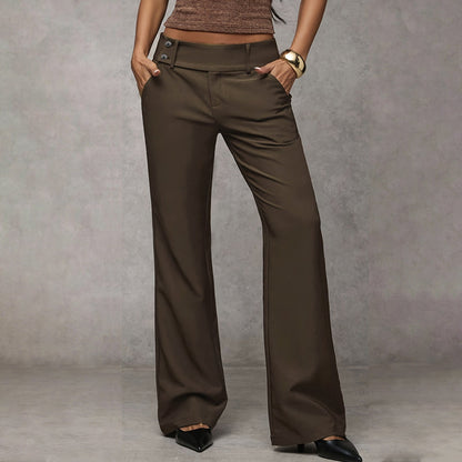 🌺 50 % DE RÉDUCTION 💐 Pantalon de costume évasé élégant pour femme