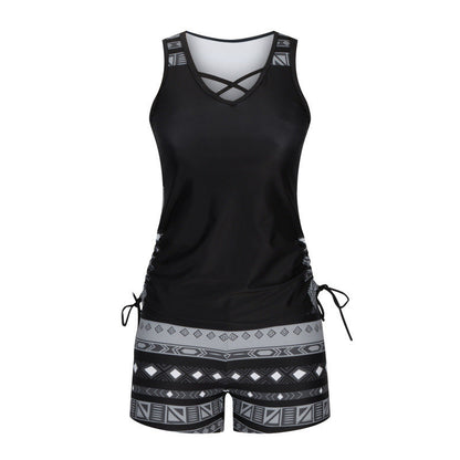 🏊‍♀️ Ensemble tankini deux pièces imprimé pour femme