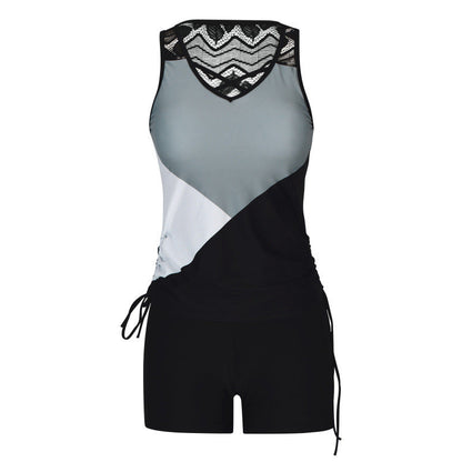 🏊‍♀️ Ensemble tankini deux pièces imprimé pour femme