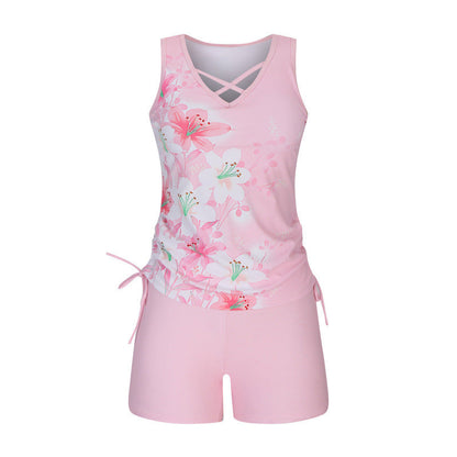 🏊‍♀️ Ensemble tankini deux pièces imprimé pour femme