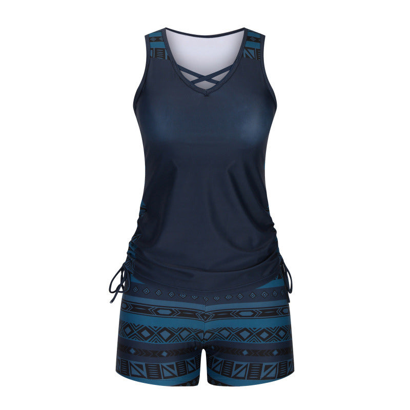 🏊‍♀️ Ensemble tankini deux pièces imprimé pour femme