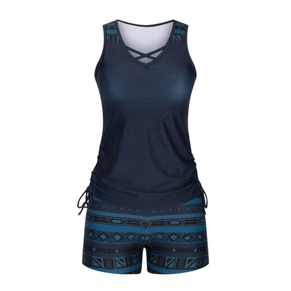 🏊‍♀️ Ensemble tankini deux pièces imprimé pour femme