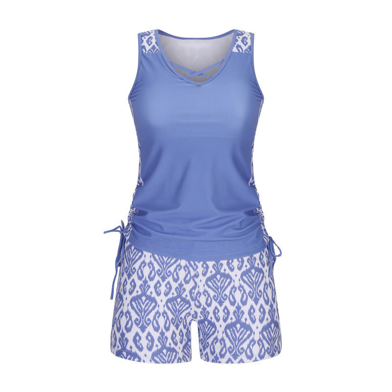 🏊‍♀️ Ensemble tankini deux pièces imprimé pour femme
