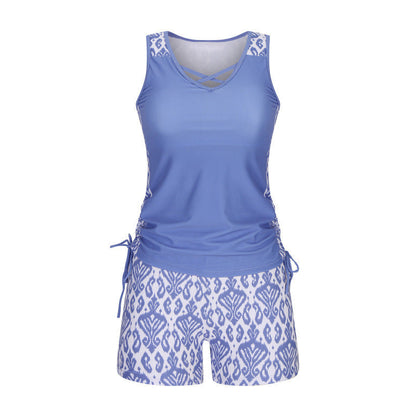 🏊‍♀️ Ensemble tankini deux pièces imprimé pour femme