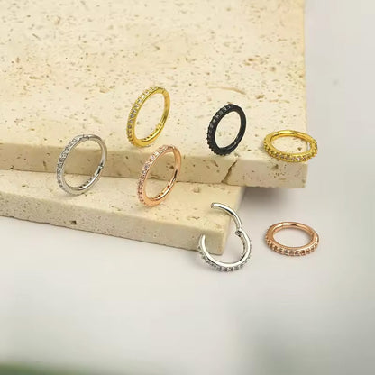 📢📢50 % de réduction !! ⏰Bague de nez en cuivre sans soudure avec pierres – également adaptée comme boucle d'oreille – élégante & confortable