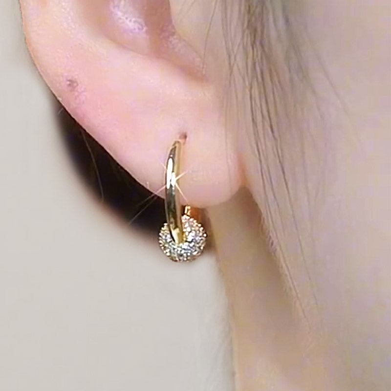 🥳SOLDES 2026🥳💞Plus de 50 000 exemplaires vendus !💥50 % de réduction ! 🔥 Boucles d'oreilles en cercle doré avec petite boule – Hypoallergéniques, éclat durable et idéales pour un usage quotidien 🌟