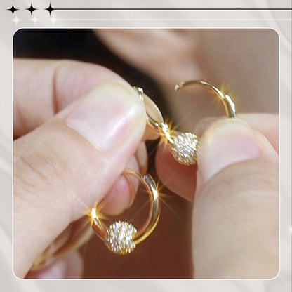 🥳SOLDES 2026🥳💞Plus de 50 000 exemplaires vendus !💥50 % de réduction ! 🔥 Boucles d'oreilles en cercle doré avec petite boule – Hypoallergéniques, éclat durable et idéales pour un usage quotidien 🌟
