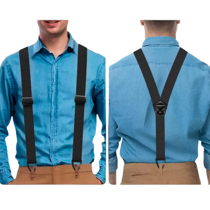 💐50% DE RÉDUCTION ! Bretelles Homme à Dos en X – Maintien Parfait & Anti-Glissement 🔒👔【Offre Limitée】