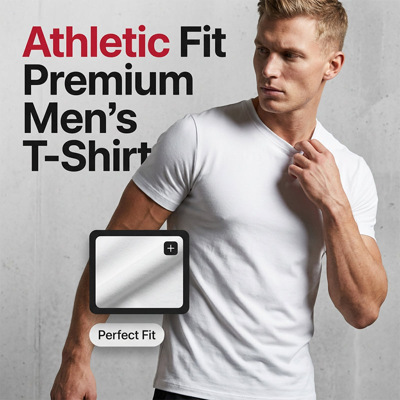 👕🔥 50 % DE RÉDUCTION – T-shirt homme coupe slim col rond | Coton doux, indispensable au quotidien, idéal à superposer ✨