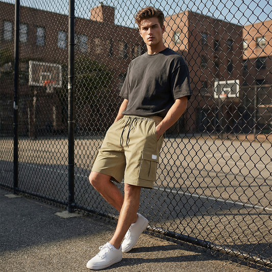 ✨🩳50 % de réduction + livraison gratuite🔥Short cargo décontracté pour homme à taille élastiquée