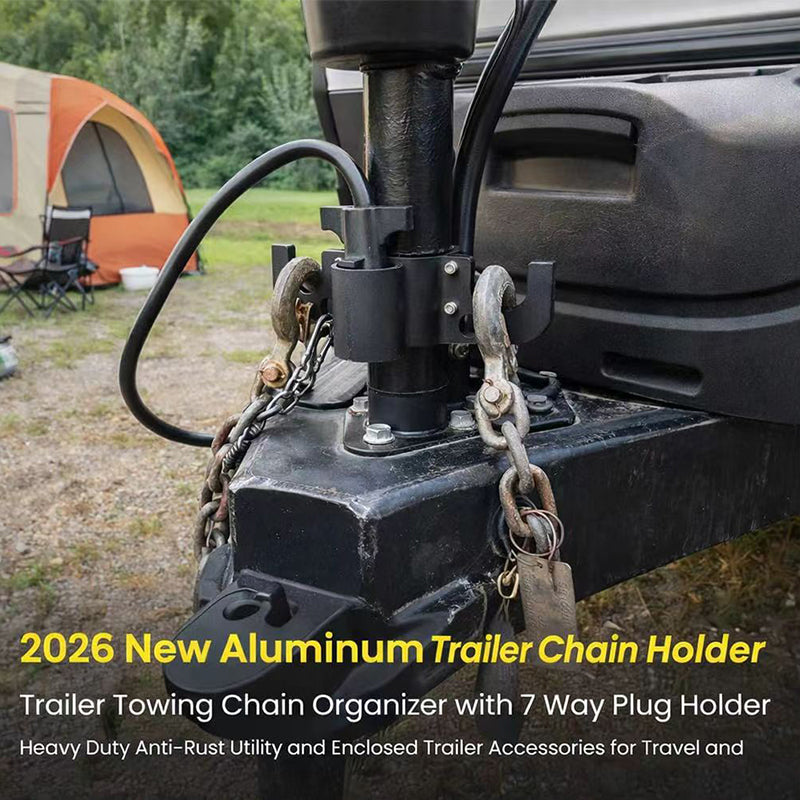 🔗⚡ 50% OFF – Aluminum Trailer Towing Chain Organizer Mount | Heavy-Duty, Rustproof, Keeps Chains Tangle-Free, Easy Install 🚛🔧