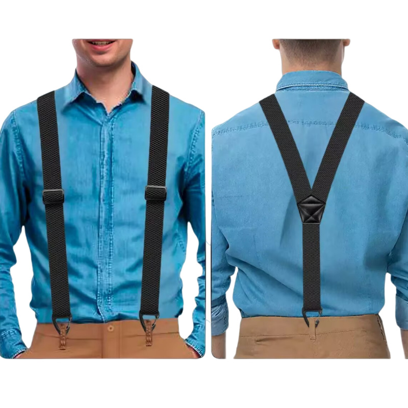 ⏳Spécial à durée limitée⏰Bretelles pour homme à dos en X avec crochets🎽