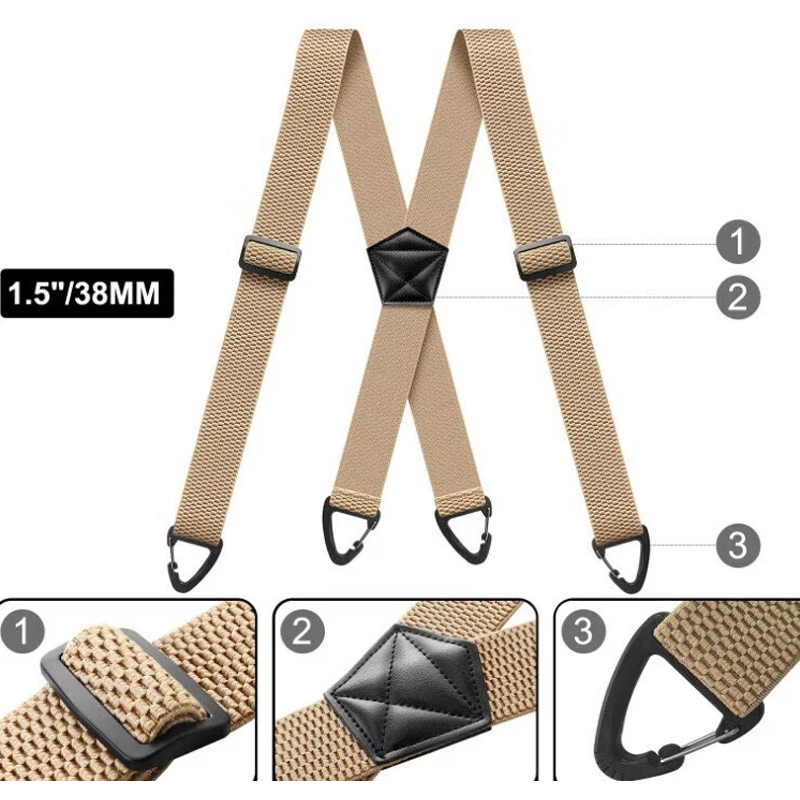 ⏳Spécial à durée limitée⏰Bretelles pour homme à dos en X avec crochets🎽