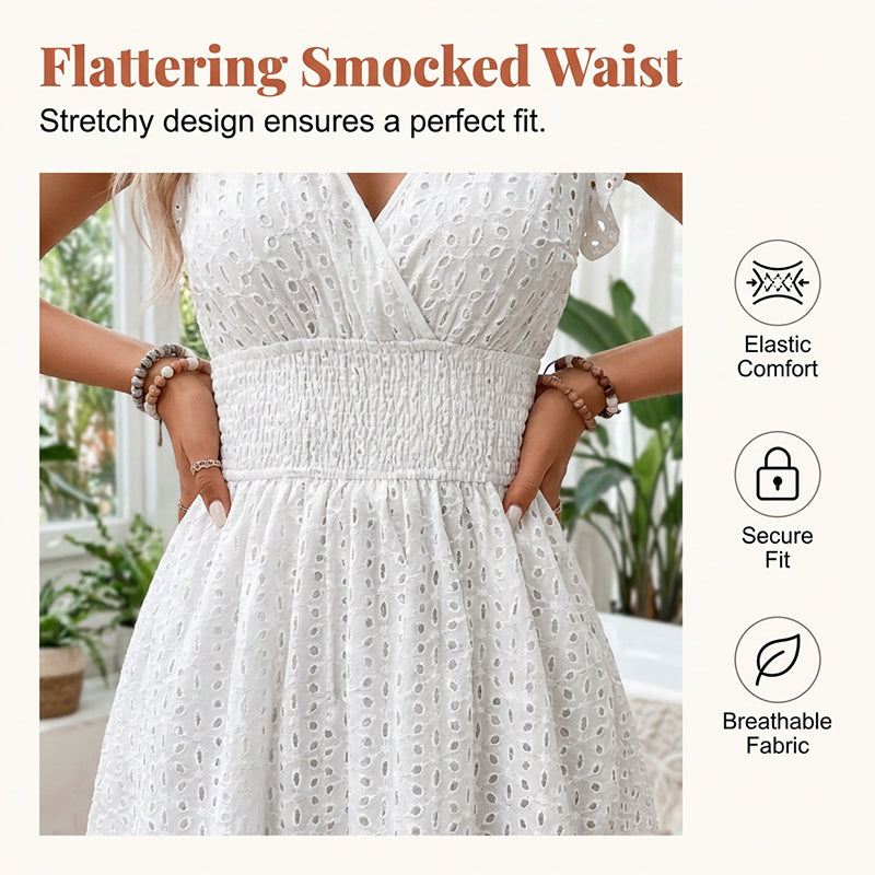 🎀✨ PROMO -50% ! Premium Ruffle Sleeve Summer Dress