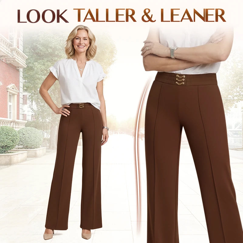🎁Nouveautés : -50 %💥Pantalon taille haute à jambes larges pour femme
