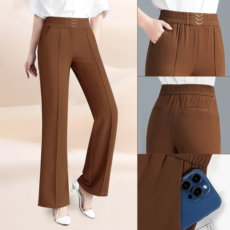 🎁Nouveautés : -50 %💥Pantalon taille haute à jambes larges pour femme