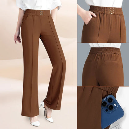 🎁Nouveautés : -50 %💥Pantalon taille haute à jambes larges pour femme