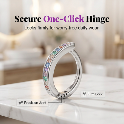 💍 BUY 1 GET 1 FREE! 🔥 Hinged Clicker Belly Button Ring – Surgical Steel, Easy to Open & Perfect for Healing or Daily Wear ✨