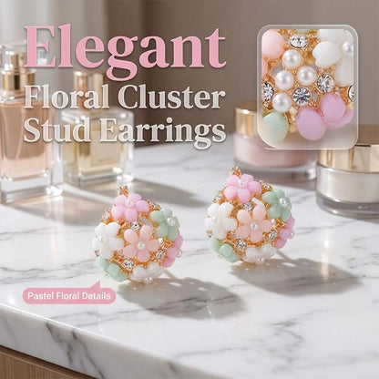 Boucles d'oreilles élégantes à motifs floraux multicolores en zircon