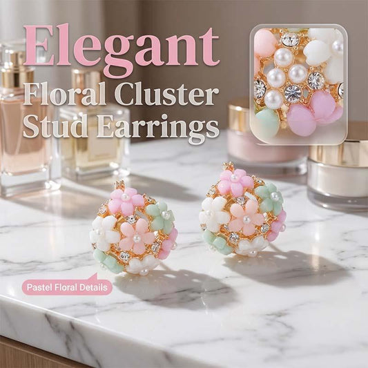 Boucles d'oreilles élégantes à motifs floraux multicolores en zircon