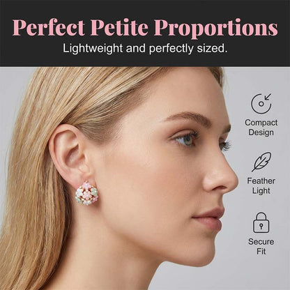 Boucles d'oreilles élégantes à motifs floraux multicolores en zircon