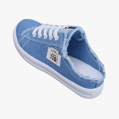 Baskets mules en jean pour femme