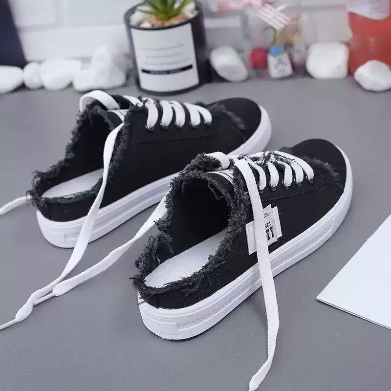 Baskets mules en jean pour femme