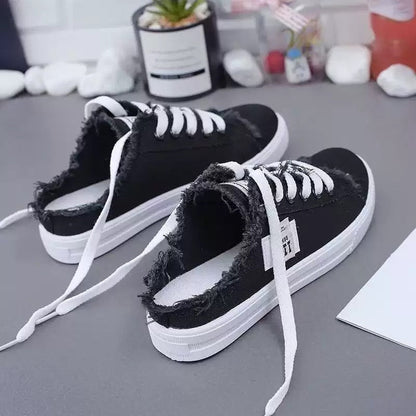 Baskets mules en jean pour femme