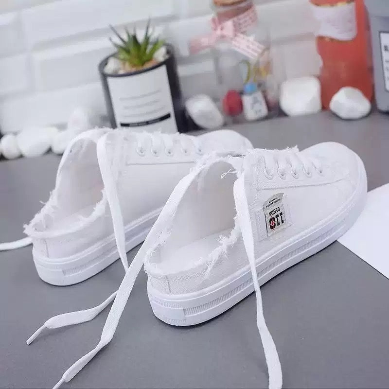 Baskets mules en jean pour femme