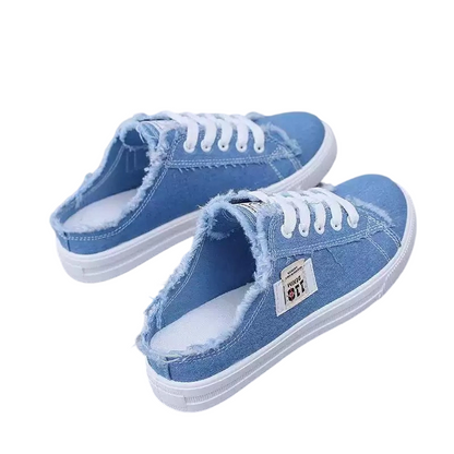 Baskets mules en jean pour femme