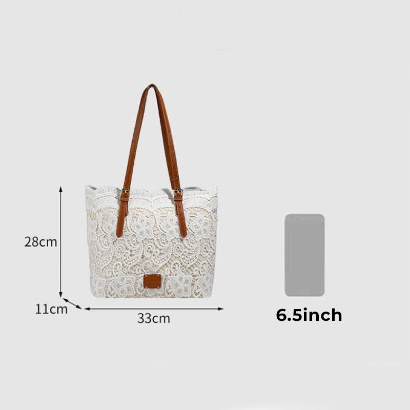 Sac fourre-tout élégant en dentelle, grande capacité✅ Chic & Large | Sac à Main Élégant 👜