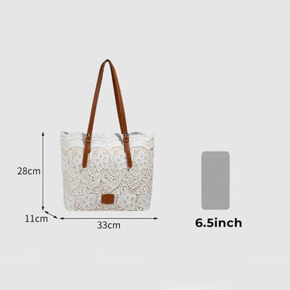 Sac fourre-tout élégant en dentelle, grande capacité✅ Chic & Large | Sac à Main Élégant 👜