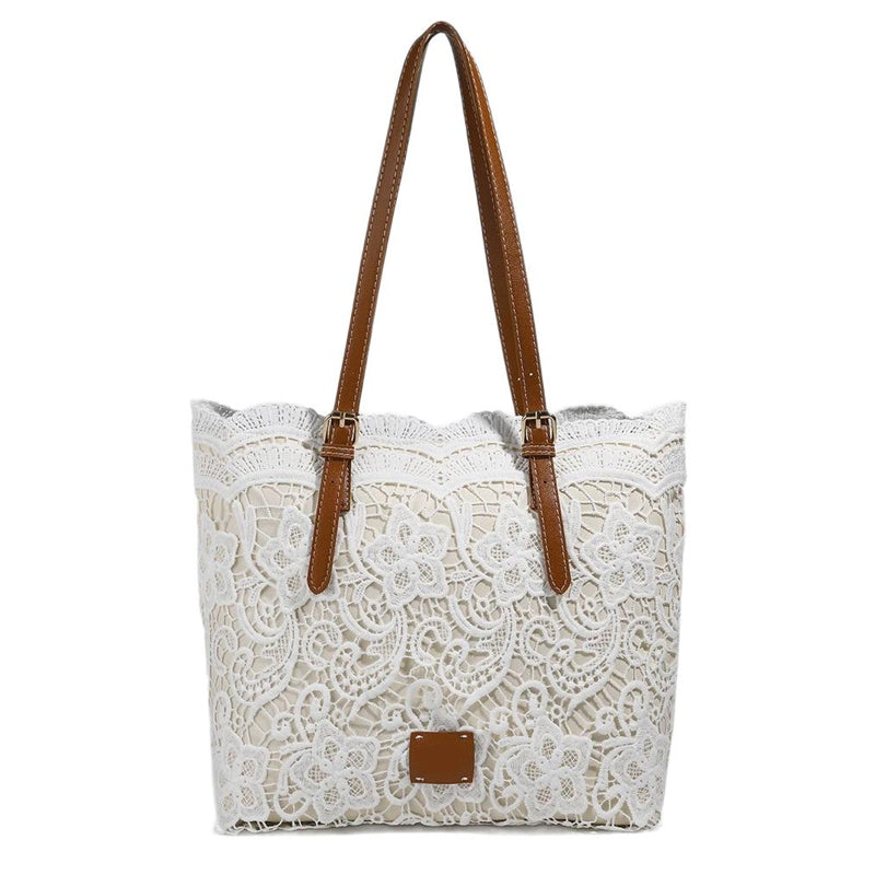 Sac fourre-tout élégant en dentelle, grande capacité✅ Chic & Large | Sac à Main Élégant 👜