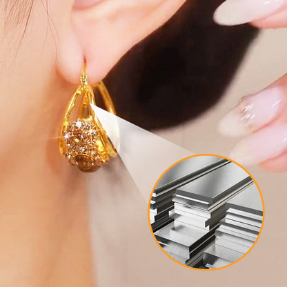 Boucles d'oreilles rondes vintage métalliques au style affirmé